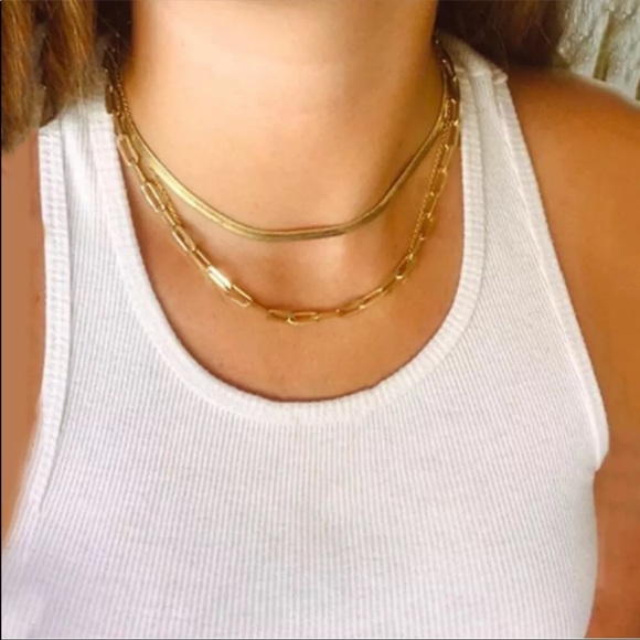 Jewelry - New Women’s Yellow Gold Plated 2 Layers Necklace